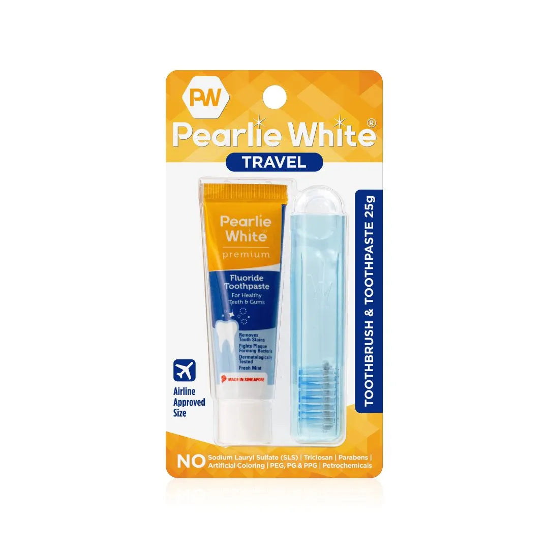 Travel Toothbrush with Premium Toothpaste 25g
