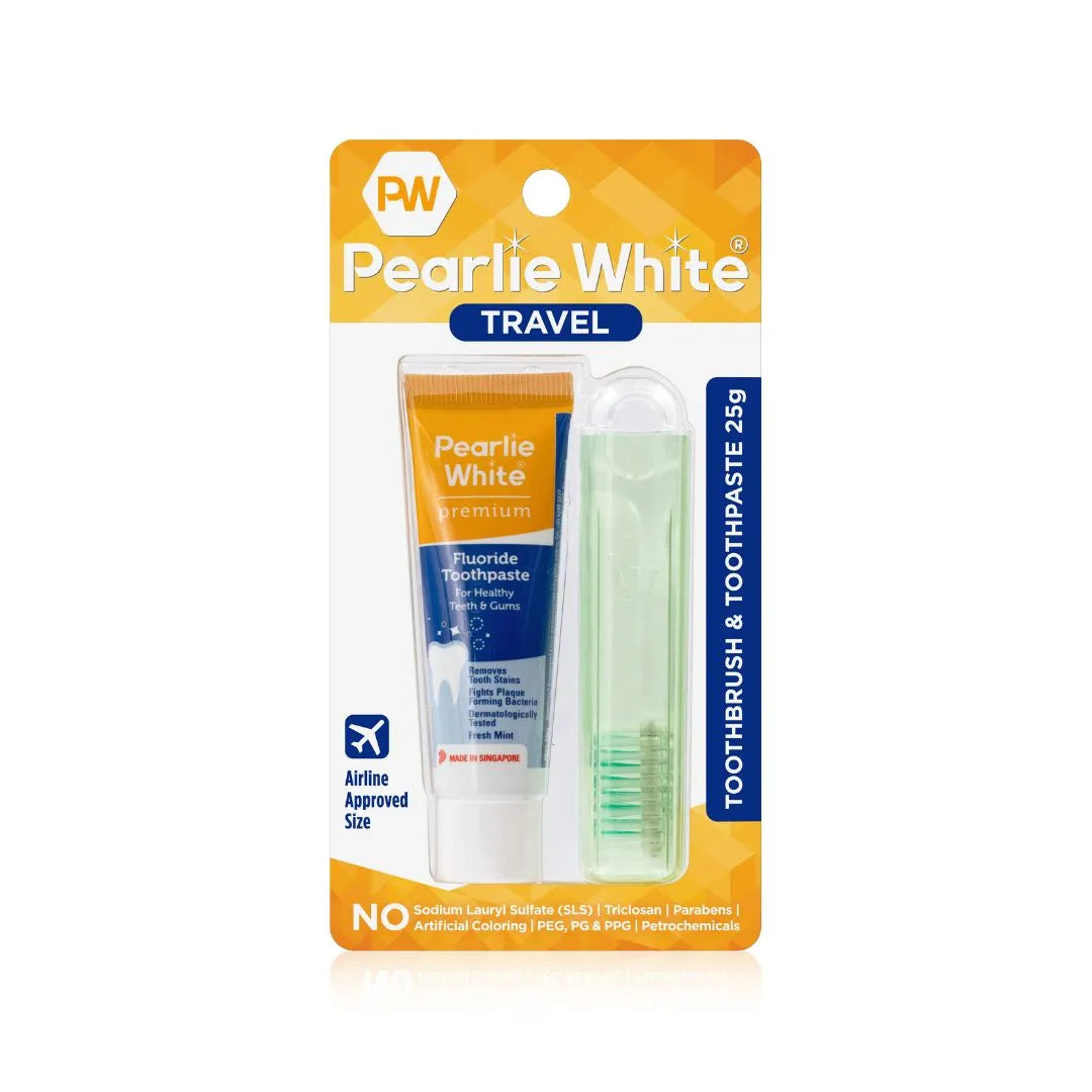 Travel Toothbrush with Premium Toothpaste 25g