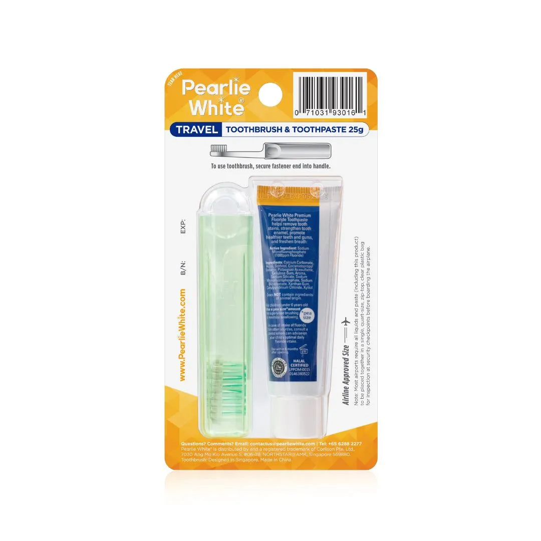 Travel Toothbrush with Premium Toothpaste 25g