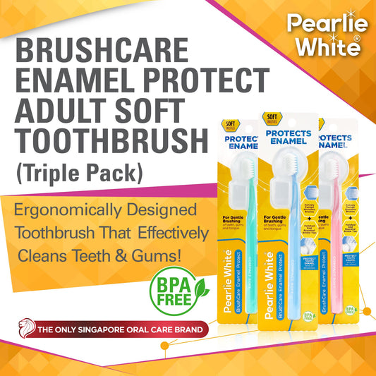 Enamel Protection Adult Soft Toothbrushes 3 Pack