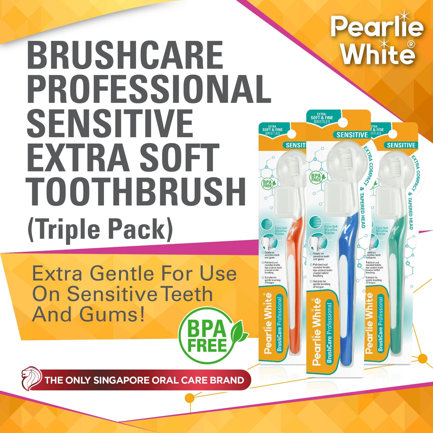 Sensitive Extra Soft Toothbrushes 3 Pack