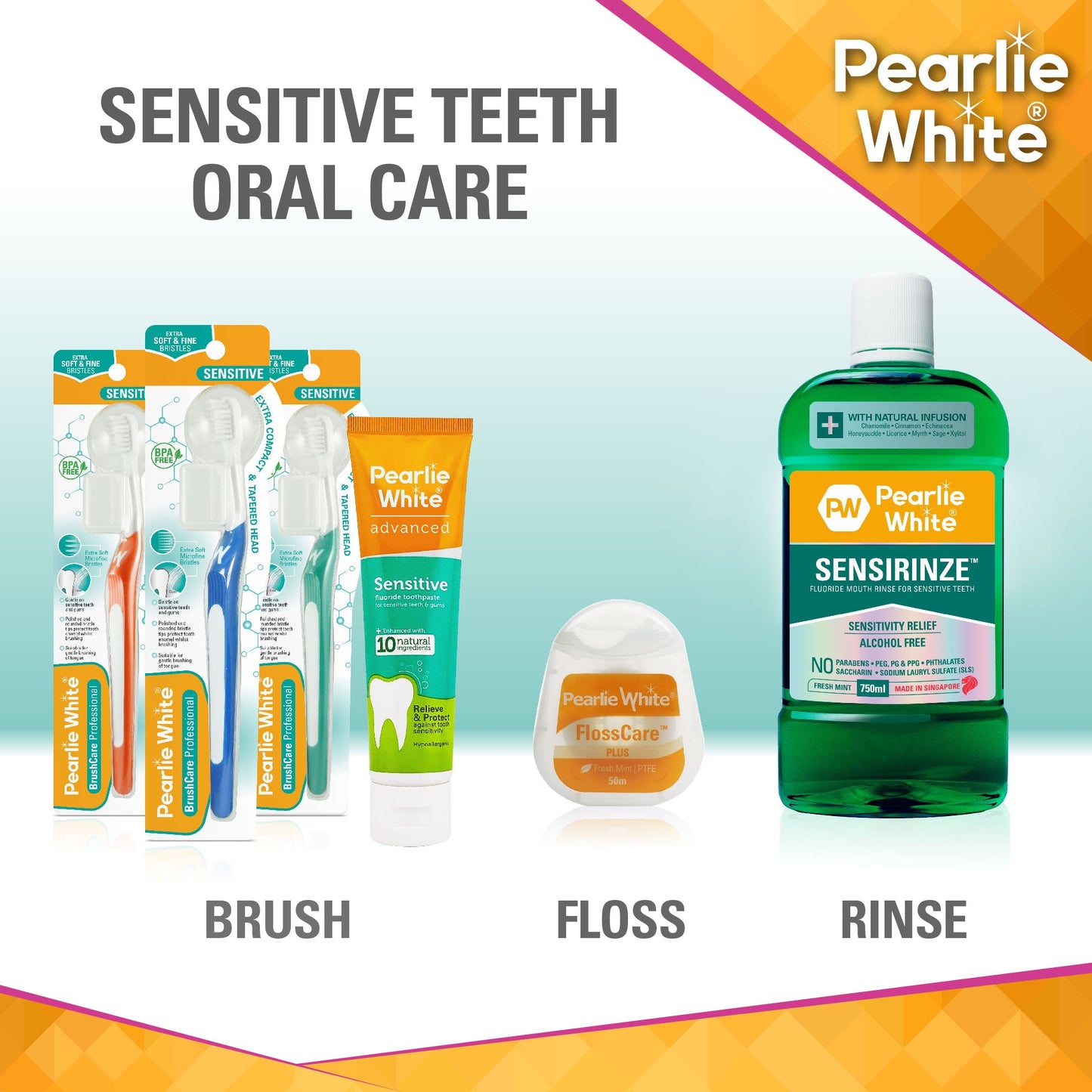 Sensitive Extra Soft Toothbrushes 3 Pack