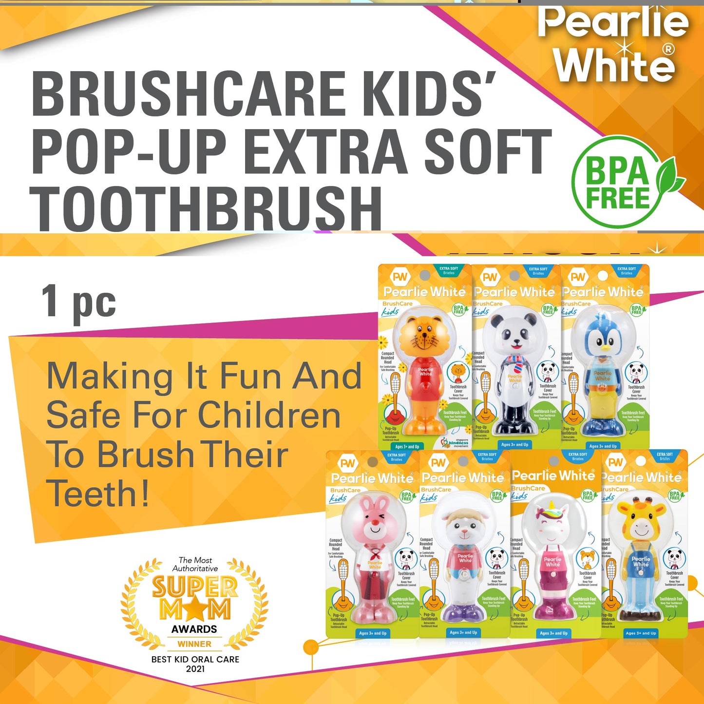 Kids Pop-Up Extra Soft Toothbrush
